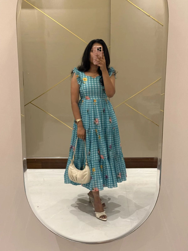 check a line dress Line of Oslo Alice Check Dress Orange / L